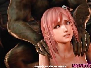 monstre, ados, compilation, salope, pute, anime, hentai