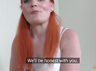 POV Casting - Redhead Gets Fast And Easy Money For A Quick Fuck Wit...