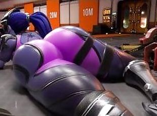 Widowmaker jiggles her huge ass while at target practice