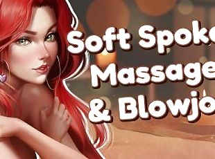 ASMR Massage & Blowjob Happy Ending  Audio Roleplay  ASMR Throatpie...