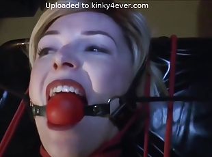 bdsm, sort, blond, latex, kvælning