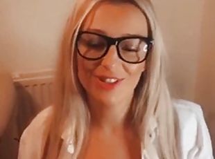 Blonde MILF with big tits amateur gets a facial I found her on meet...